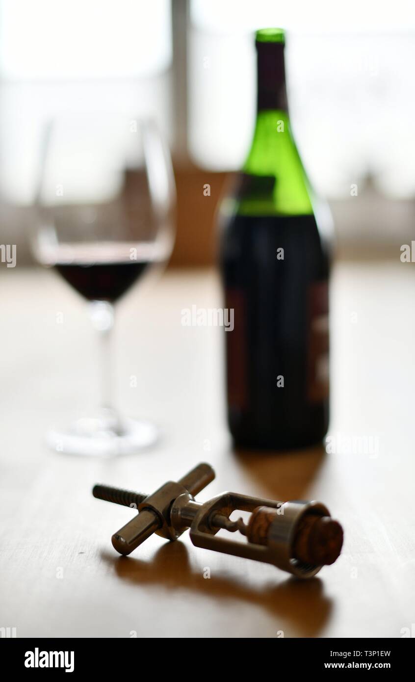 Symbolic picture red wine, Germany, city of Osterode, 09. April 2019