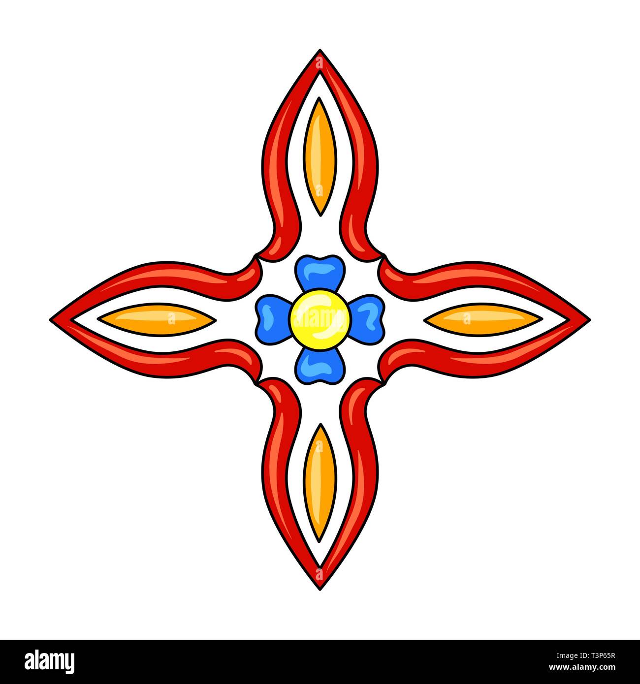 Mexican star with ornamental flower Stock Vector Image &amp; Art - Alamy