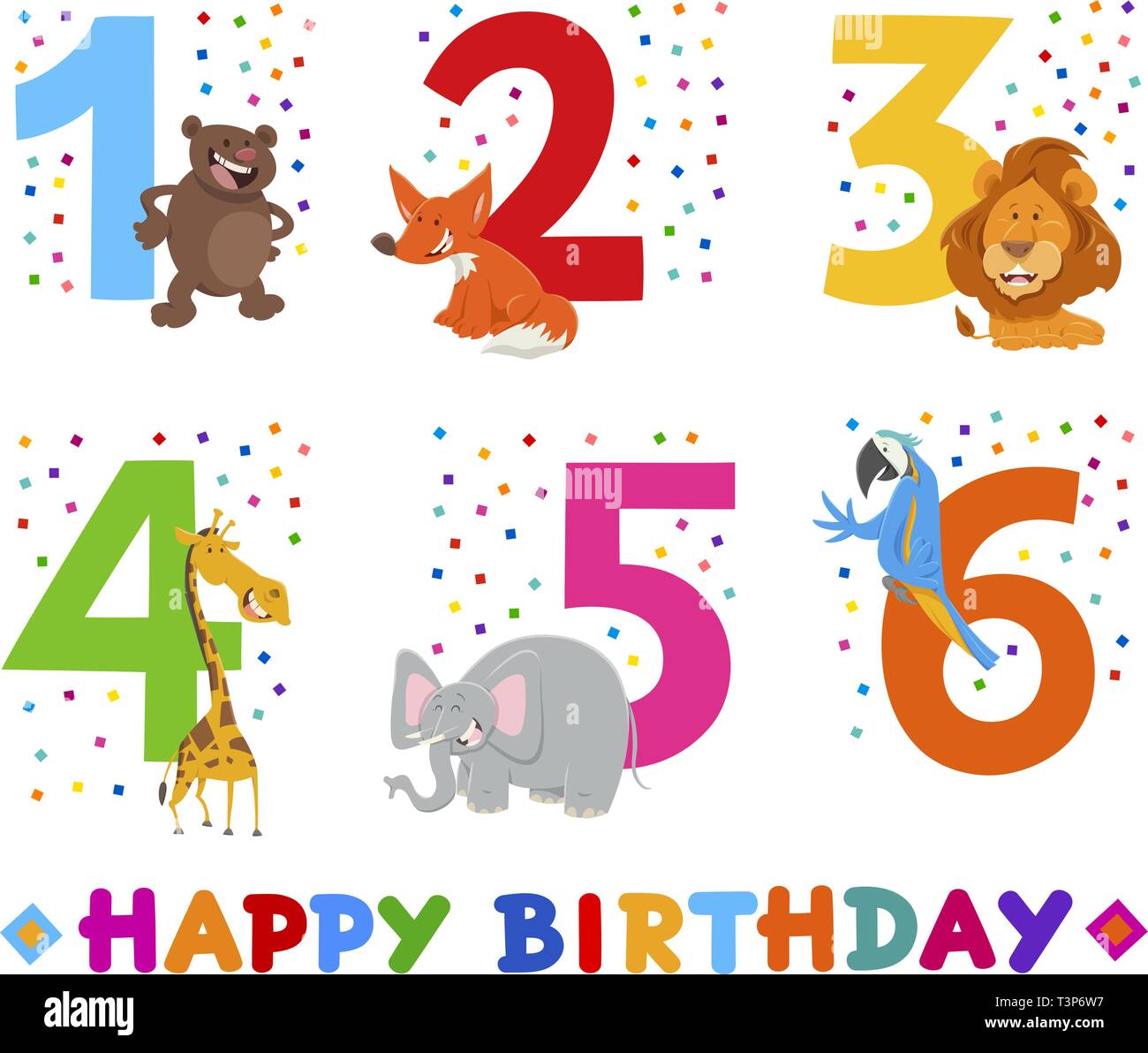 Fourth birthday cartoon design hi-res stock photography and images - Alamy