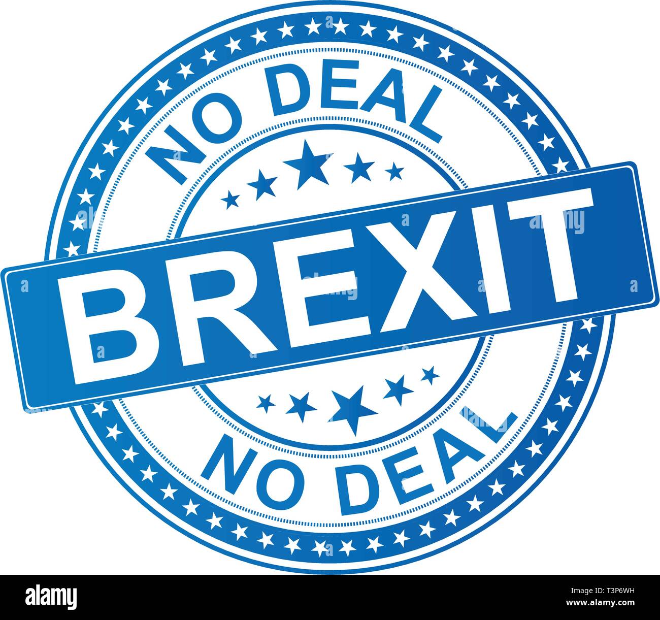 Brexit stamp brexit sign britain leaving eu no deal Stock Vector