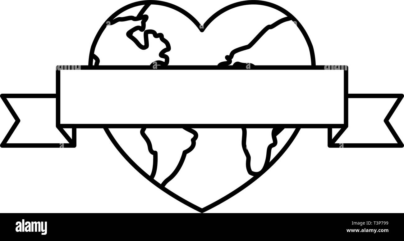 Heart World Black And White
