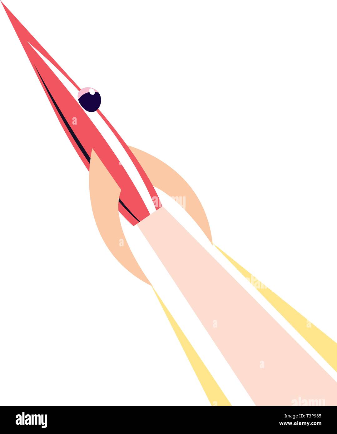 rocket launch travel galaxy vector illustration design Stock Vector ...