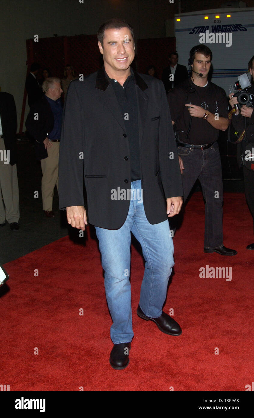LOS ANGELES, CA. September 24, 2002: Actor JOHN TRAVOLTA (Grease, Saturday Night Fever, Urban Cowboy) at Paramount Reunion party in Hollywood.  The party was held to celebrate the DVD release of Paramount musicals Saturday Night Fever, Grease, Flashdance, Footloose, Urban Cowboy, and Staying Alive. © Paul Smith / Featureflash Stock Photo