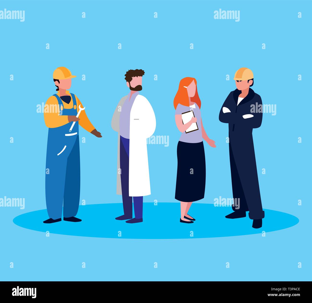 Group Work Class Uniform Stock Vector Images Alamy