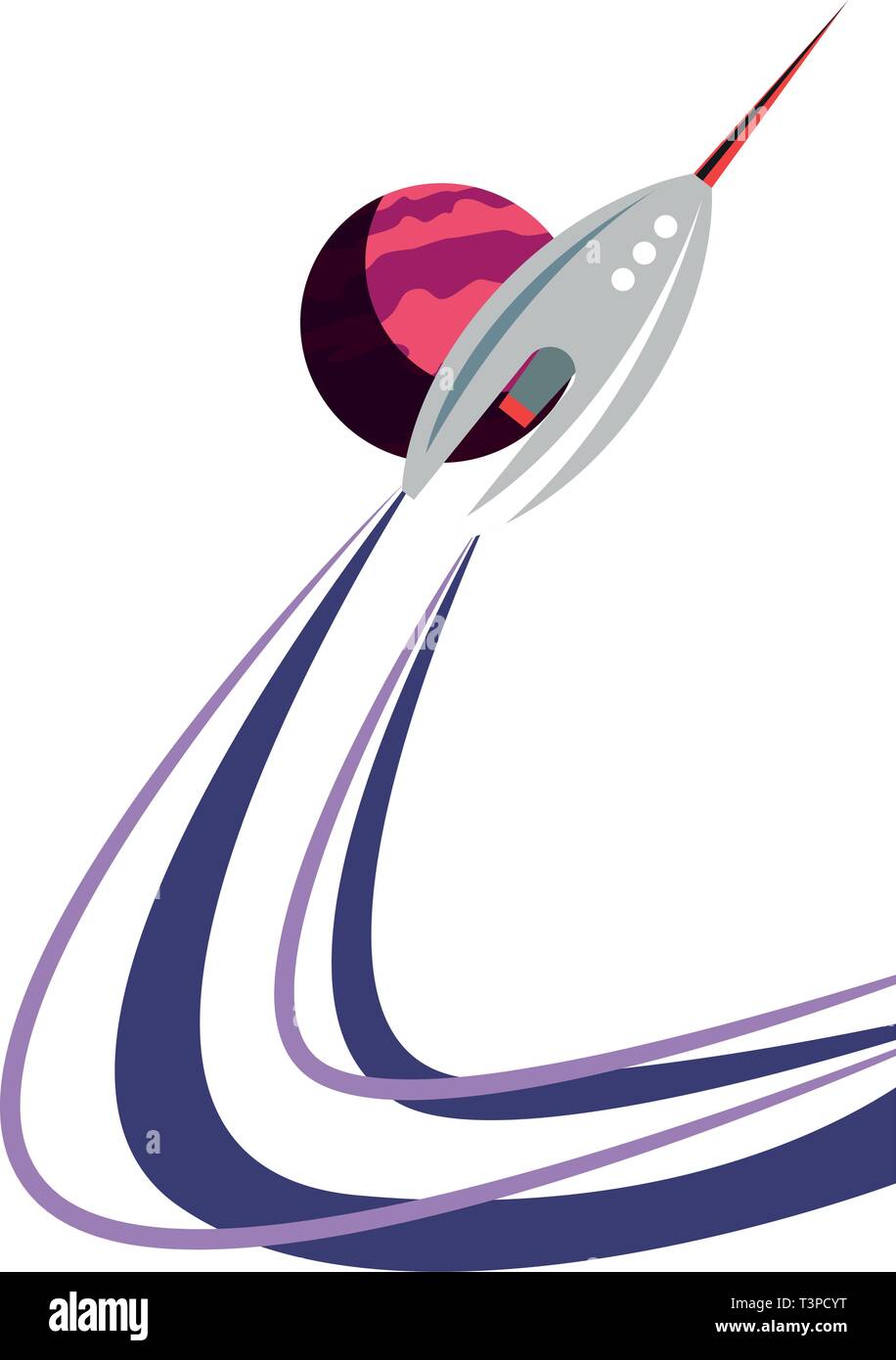 spaceship planet exploration astronomy vector illustration design Stock ...