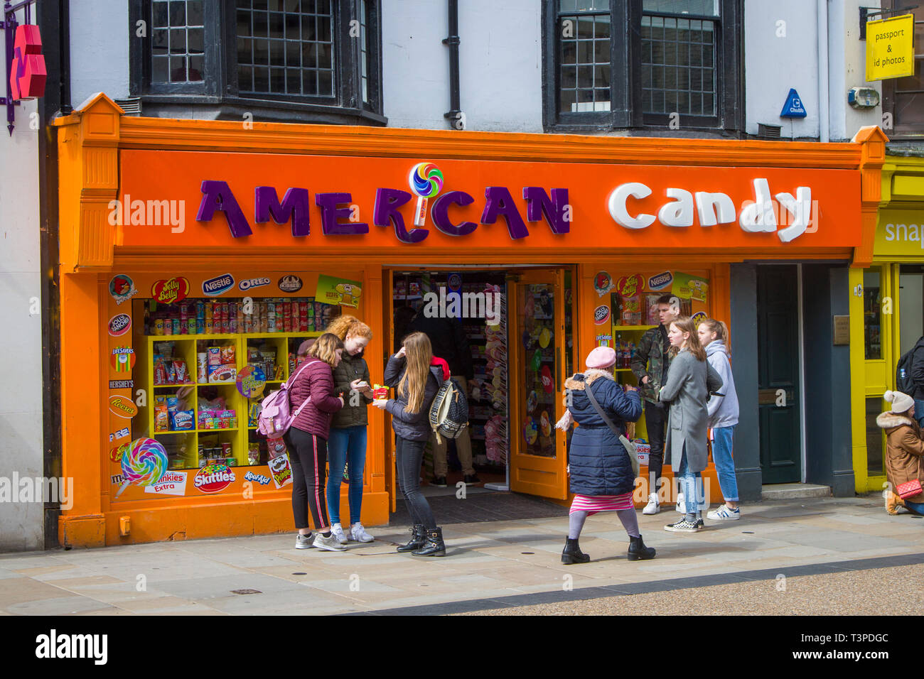 The front of the Amercian Candy store in Oxford Stock Photo