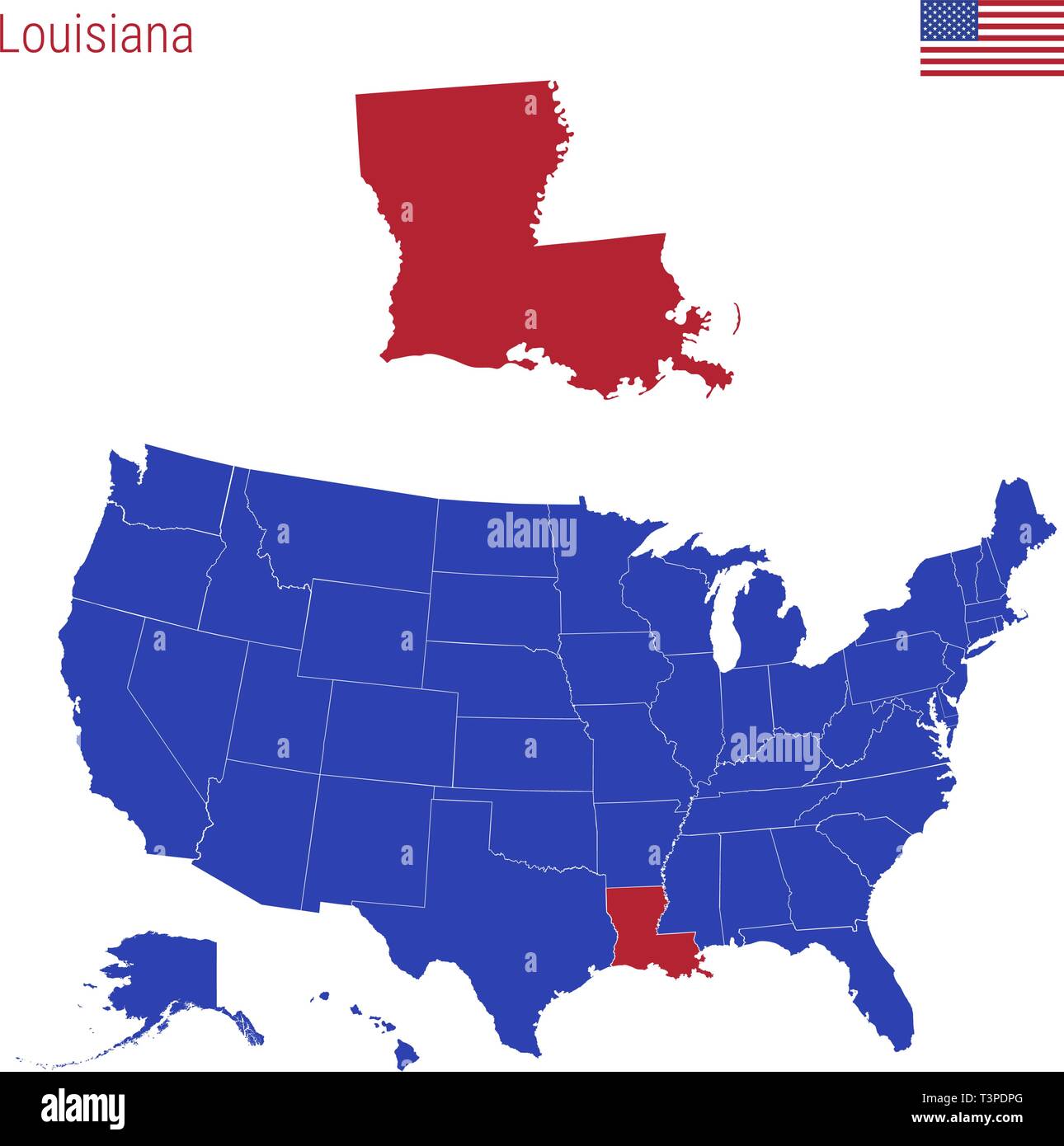 Political map louisiana Stock Vector Images Alamy