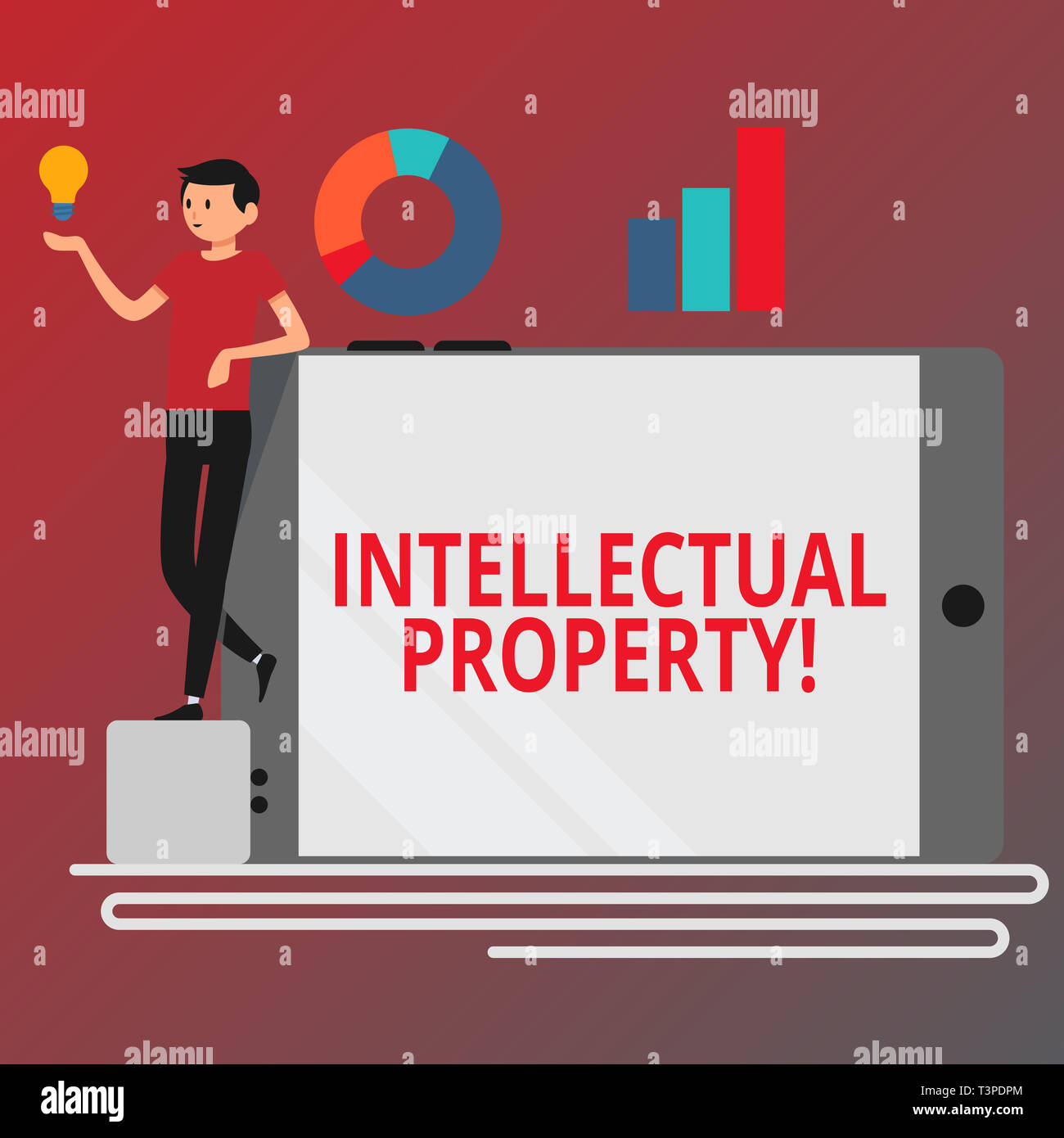Conceptual Hand Writing Showing Intellectual Property Concept Meaning Ownership Of An Idea Or Design By The Demonstrating Man Leaning On Smartphone T Stock Photo Alamy