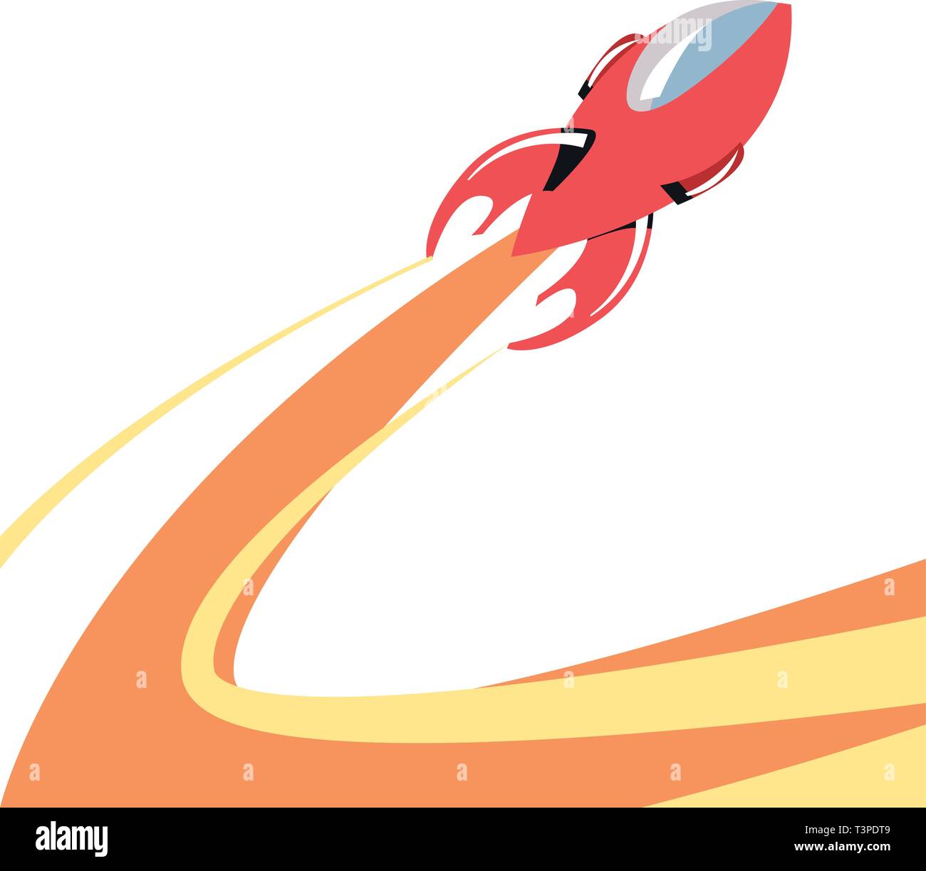 rocket launch travel galaxy vector illustration design Stock Vector ...