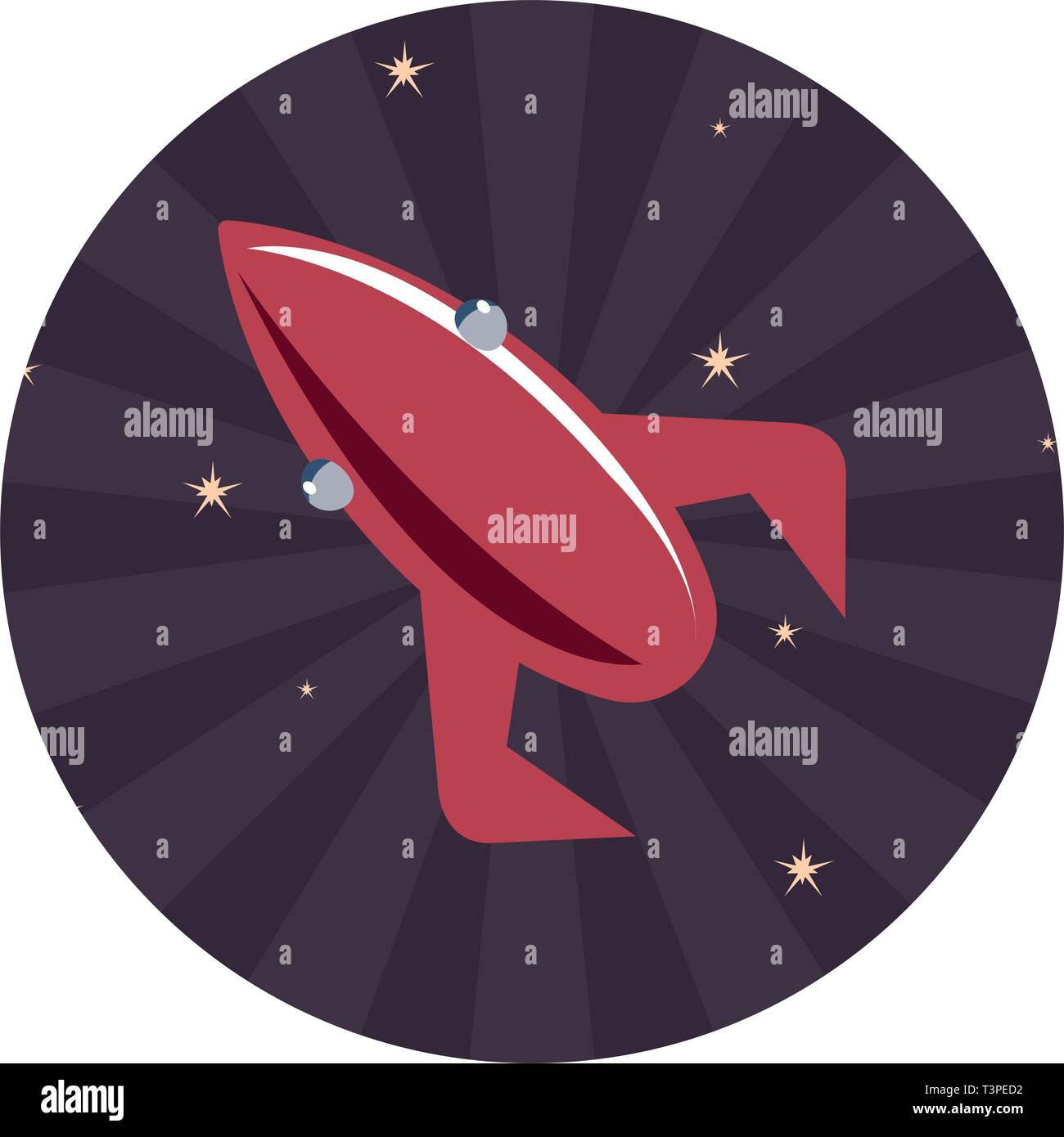 rocket spaceship galaxy stars cosmos vector illustration Stock Vector ...