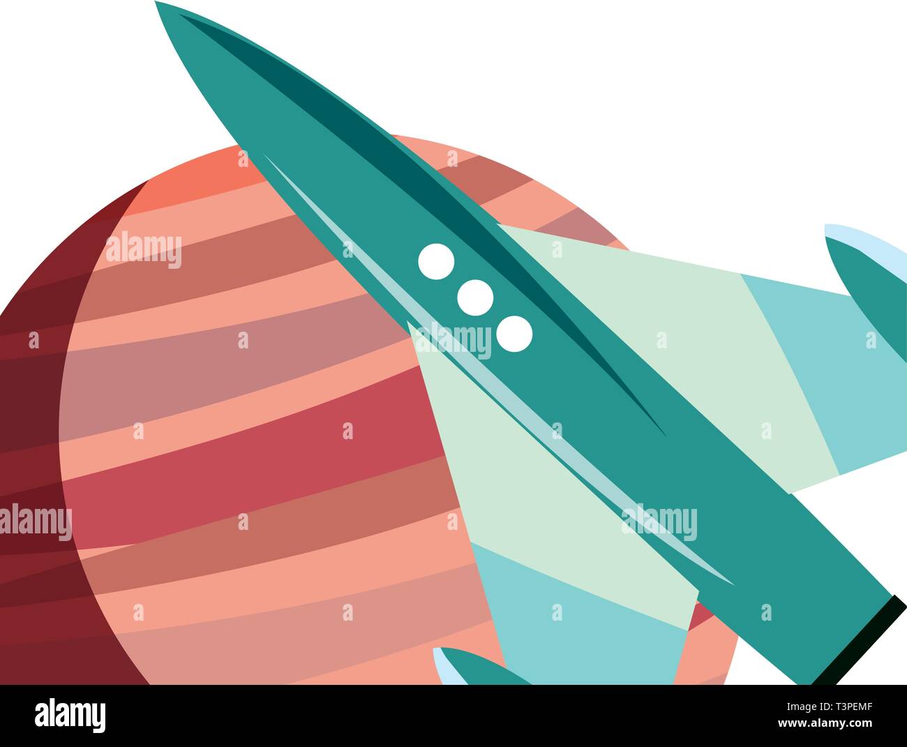 spaceship planet exploration astronomy vector illustration design Stock ...