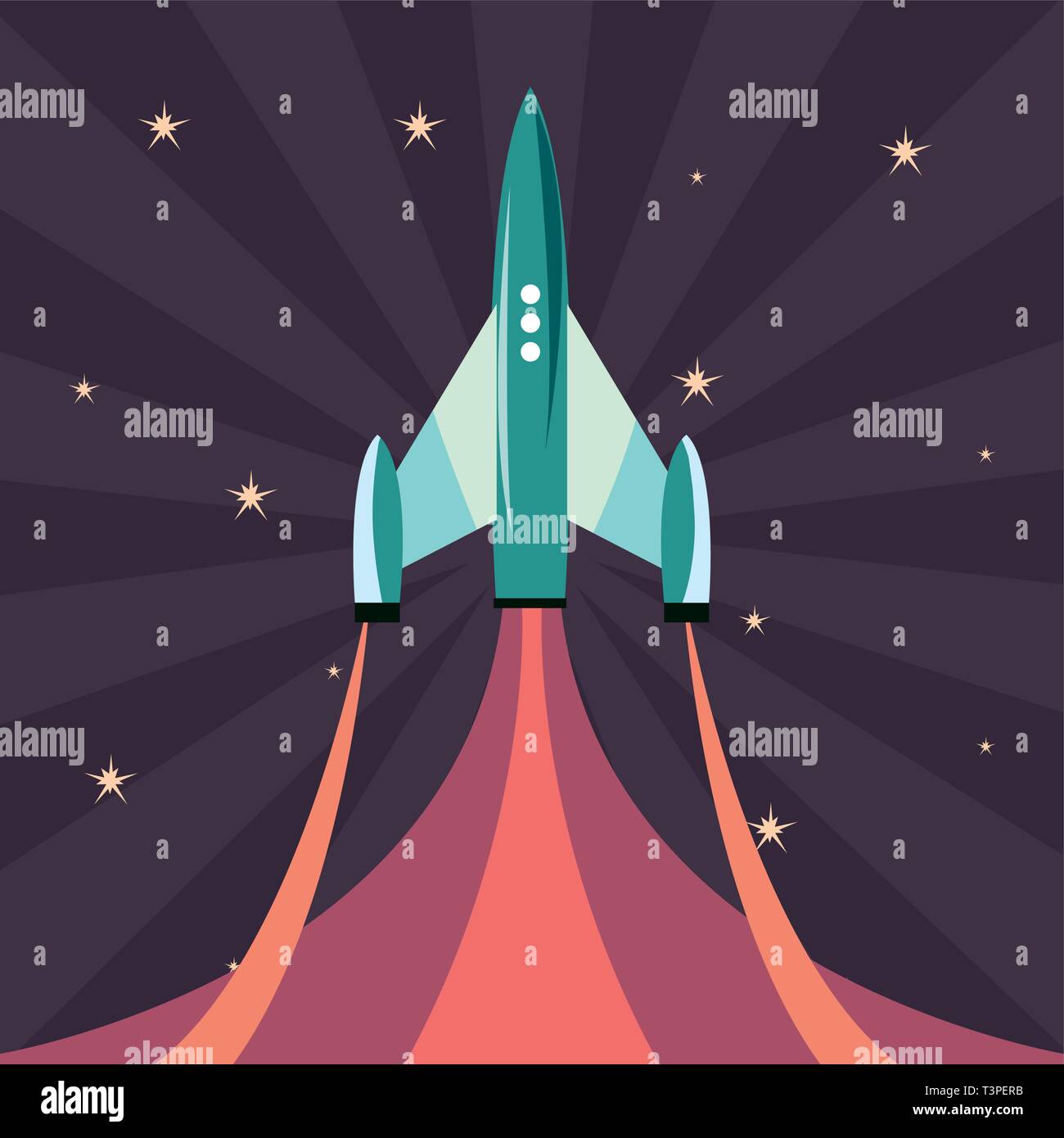 rocket spaceship exploration planet vector illustration design Stock ...