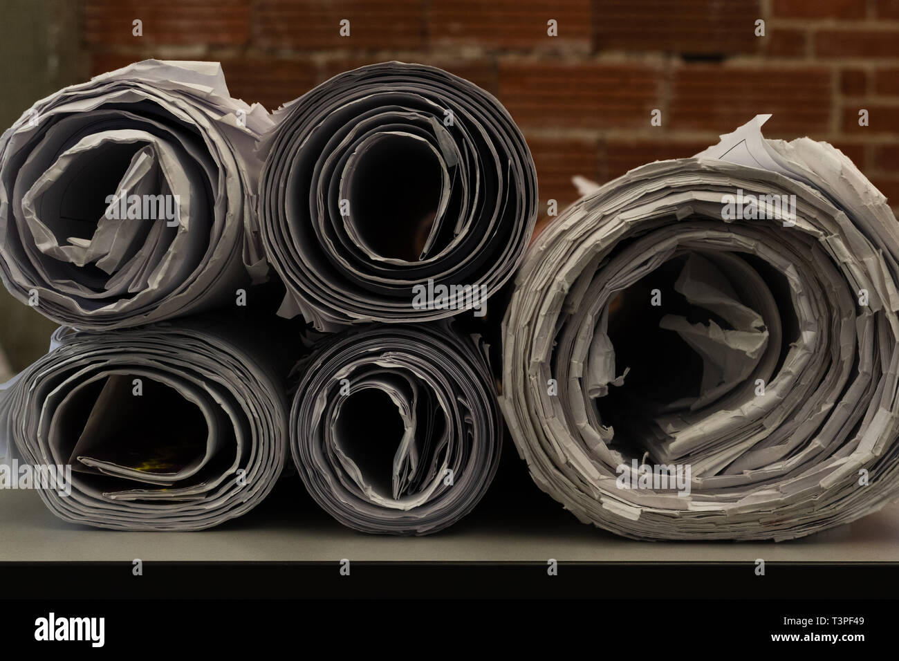 Roll of plans Stock Photo