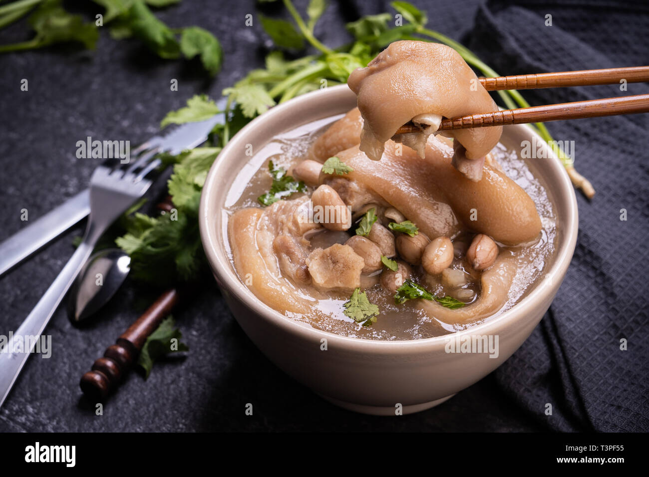 Top view, close up, copy space, Taiwan asian distinctive street food
