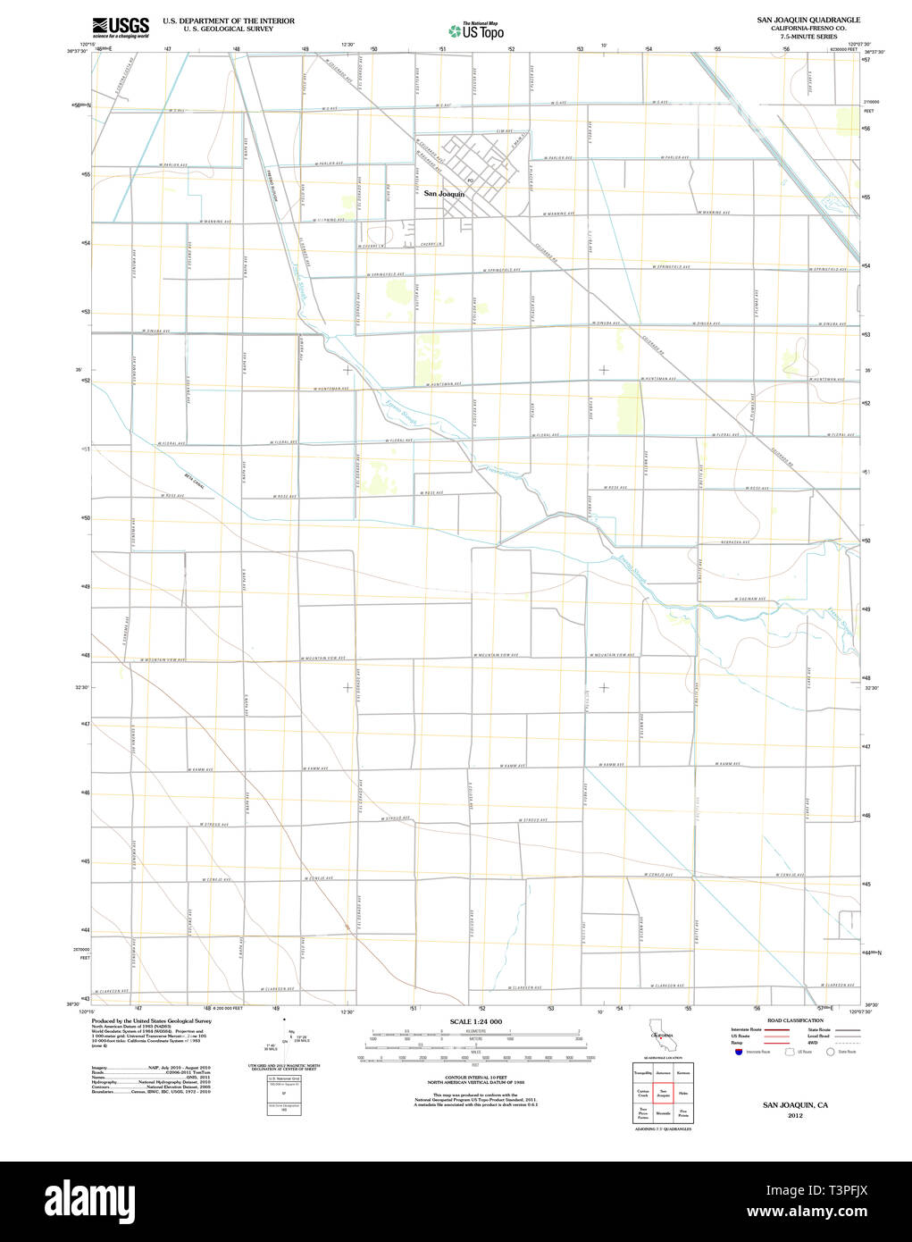 San joaquin map hi-res stock photography and images - Alamy