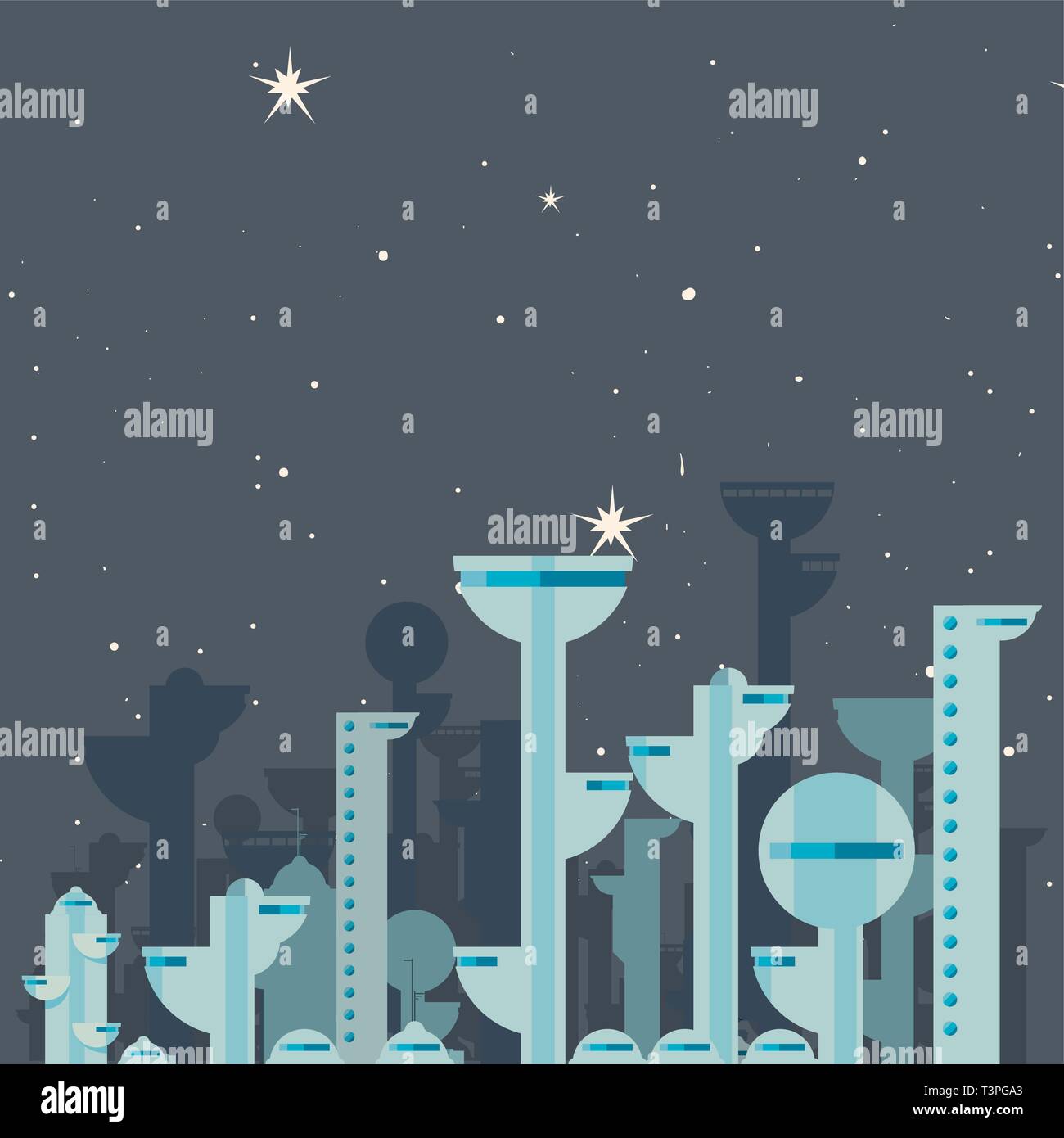 futuristic city building urban vector illustration design Stock Vector ...