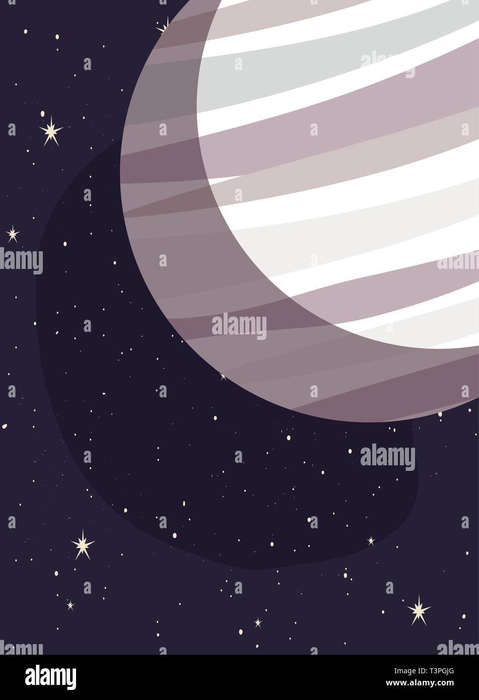 planet space stars galaxy vector illustration design Stock Vector Image ...