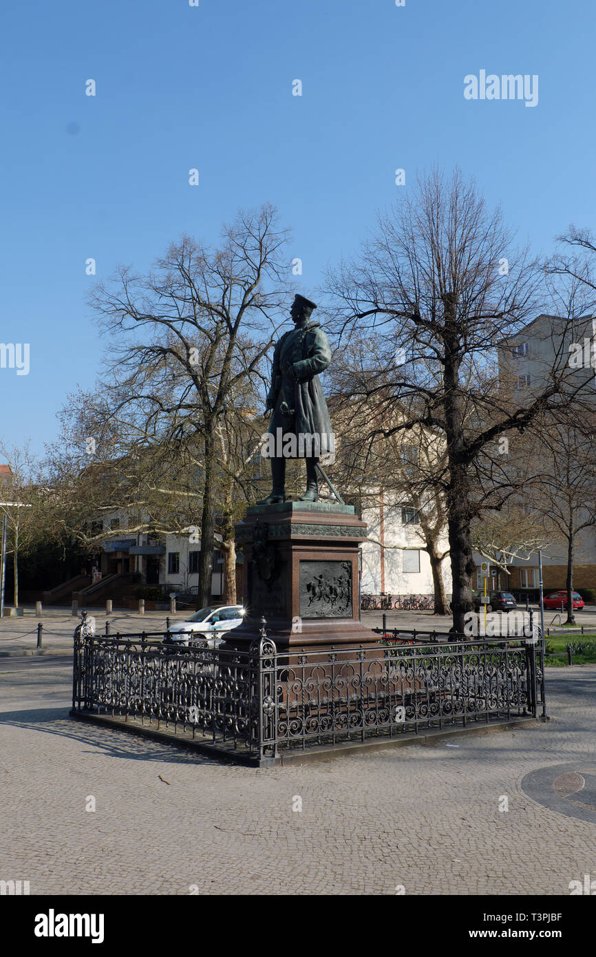 Monument to Prussian Prince Albrecht, erected opposite the entrance to Schloss Charlottenburg in 1901 Stock Photo
