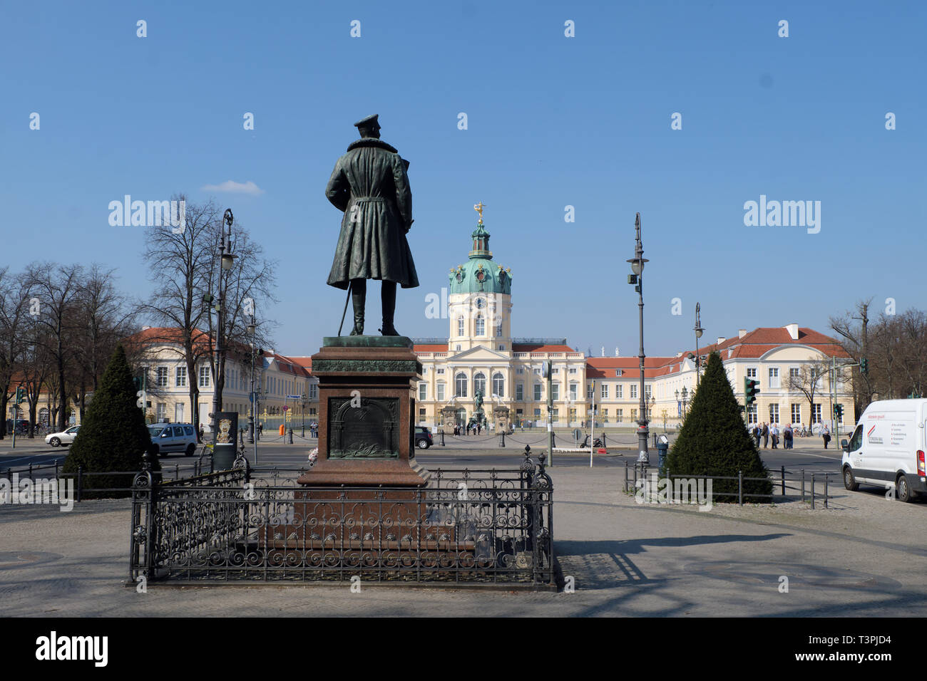 Monument to Prussian Prince Albrecht, erected opposite the entrance to Schloss Charlottenburg in 1901 Stock Photo
