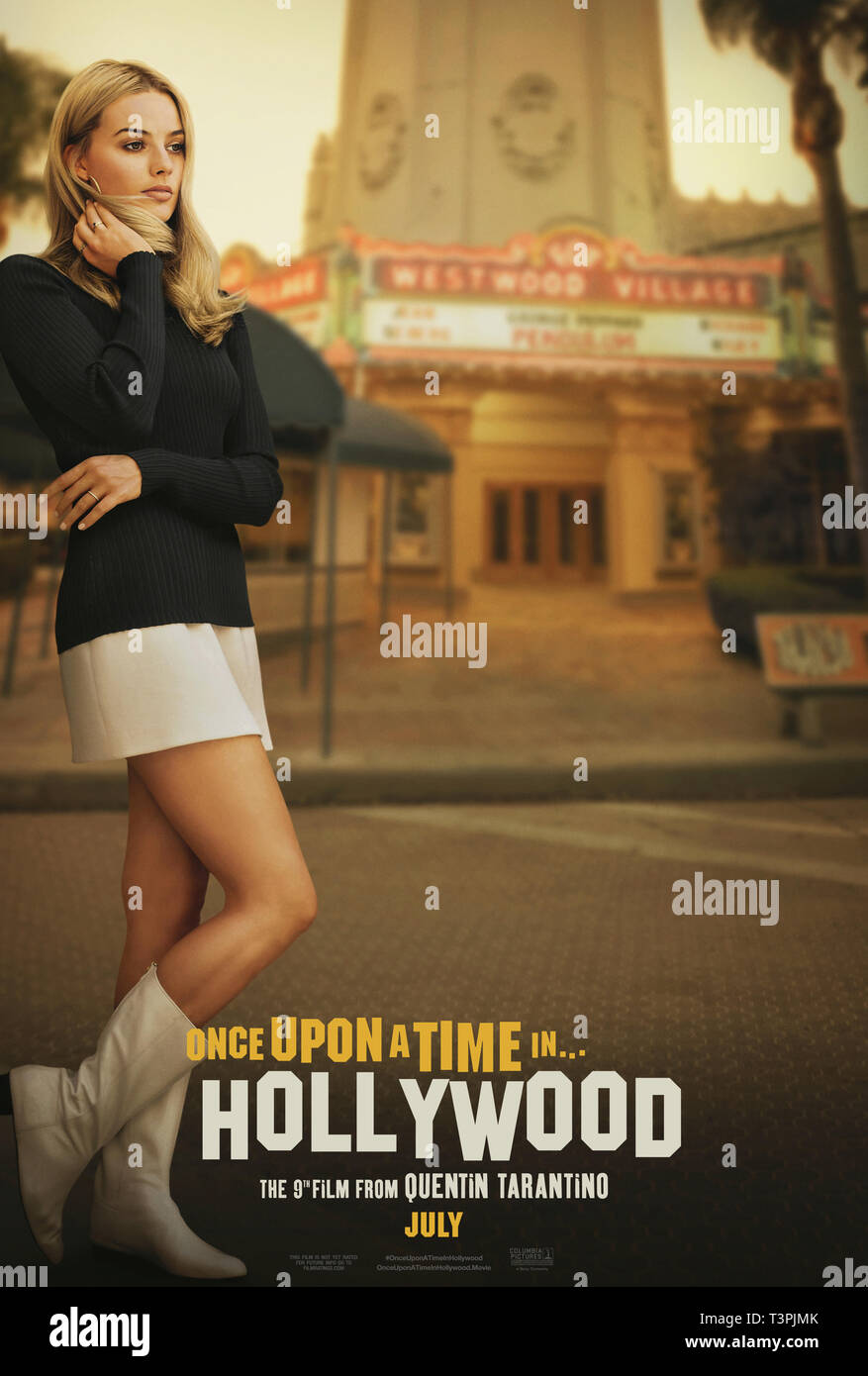 Margot Robbie, 'Once Upon a Time in Hollywood' (2019) Poster Art  Please Credit: Sony Pictures Releasing / The Hollywood Archive Stock Photo