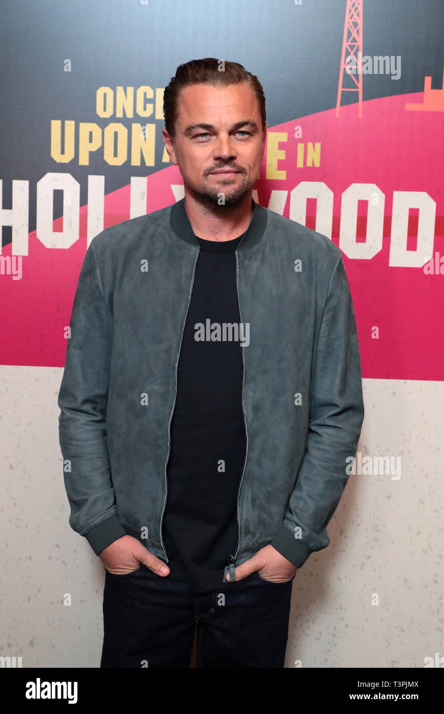 Leonardi DiCaprio at the CinemaCon Photo Call for Columbia Pictures' ONCE UPON A TIME IN HOLLYWOOD at The Colosseum at Caesar's Palace, Las Vegas, NV, April 23, 2018 Stock Photo