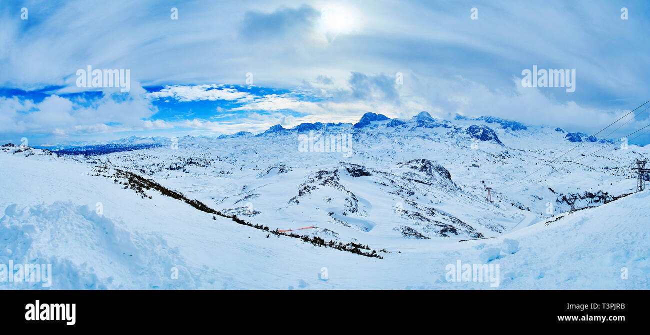 View from snowbound krippenstein hi-res stock photography and images ...