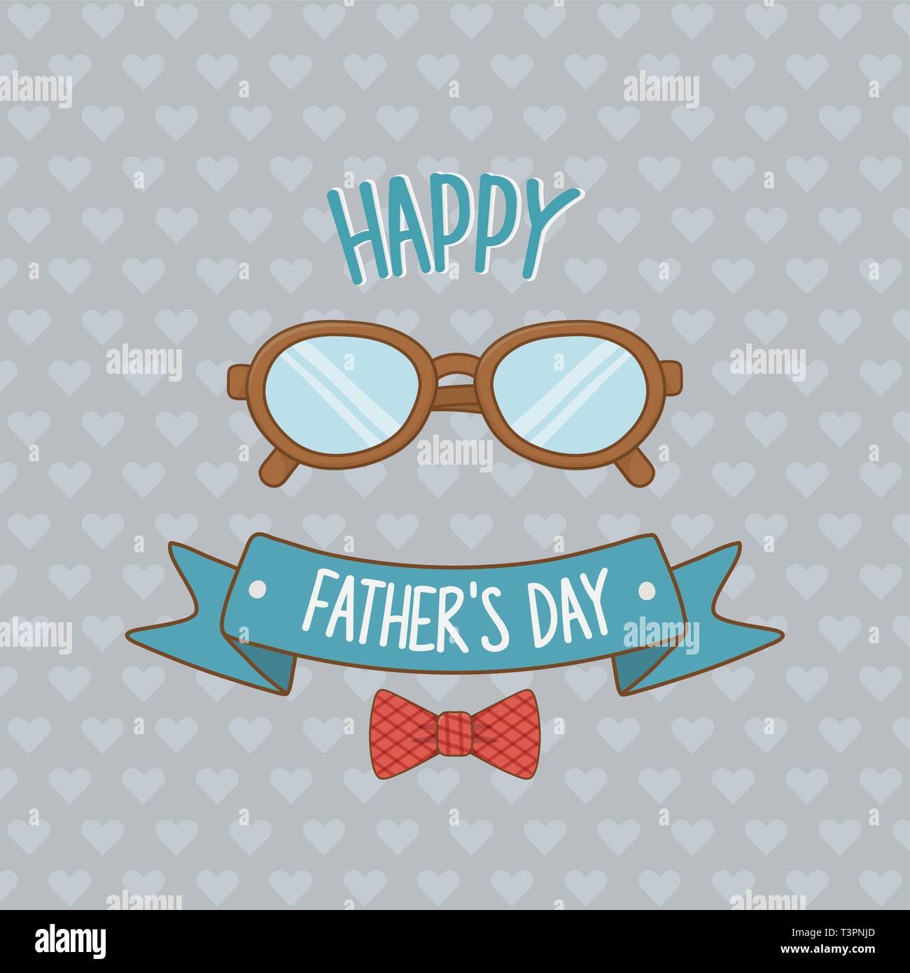 happy fathers day card with eyeglasses vector illustration design Stock ...