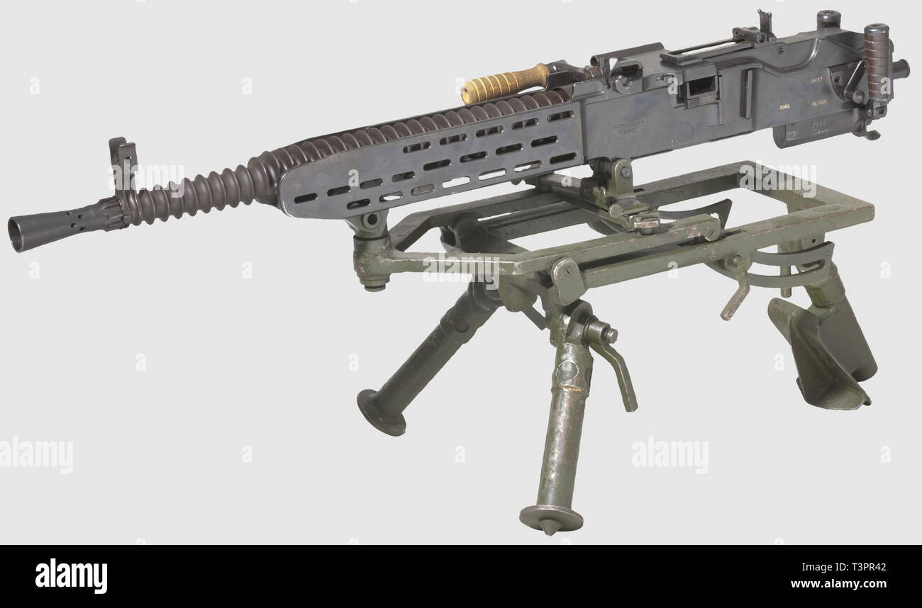 Machine guns, heavy machine gun 37 (t), Czech ZB 1937, manufactured at Brno, Czechoslovakia, in service of the German armed forces, 1939 - 1945, Editorial-Use-Only Stock Photo