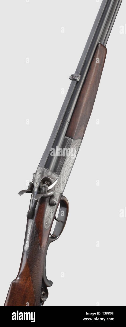 LONG ARMS, MODERN HUNTING WEAPONS, double action over and under shotgun  Kalezky, calibre 24 and 7 x 72 R, number 1525 g,  Additional-Rights-Clearance-Info-Not-Available Stock Photo - Alamy