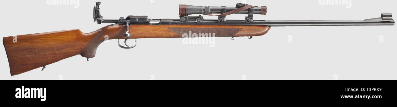 Civil long arms, modern systems, Mauser model Es 350 B, championship rifle, calibre 22 lr, number 175711, manufactured 1938, Editorial-Use-Only Stock Photo