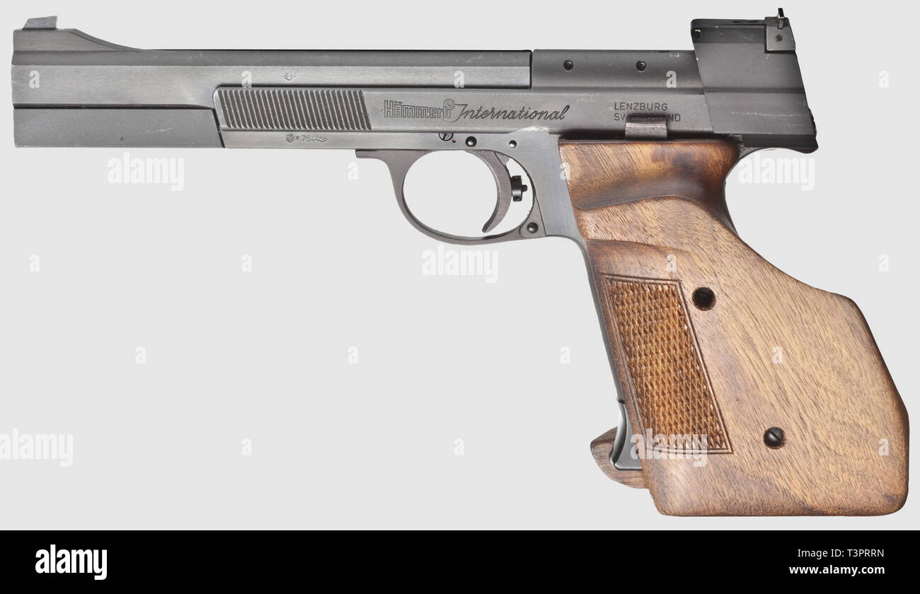Shooting sports, pistols, Switzerland, Hämmerli 208, caliber .22, Additional-Rights-Clearance-Info-Not-Available Stock Photo