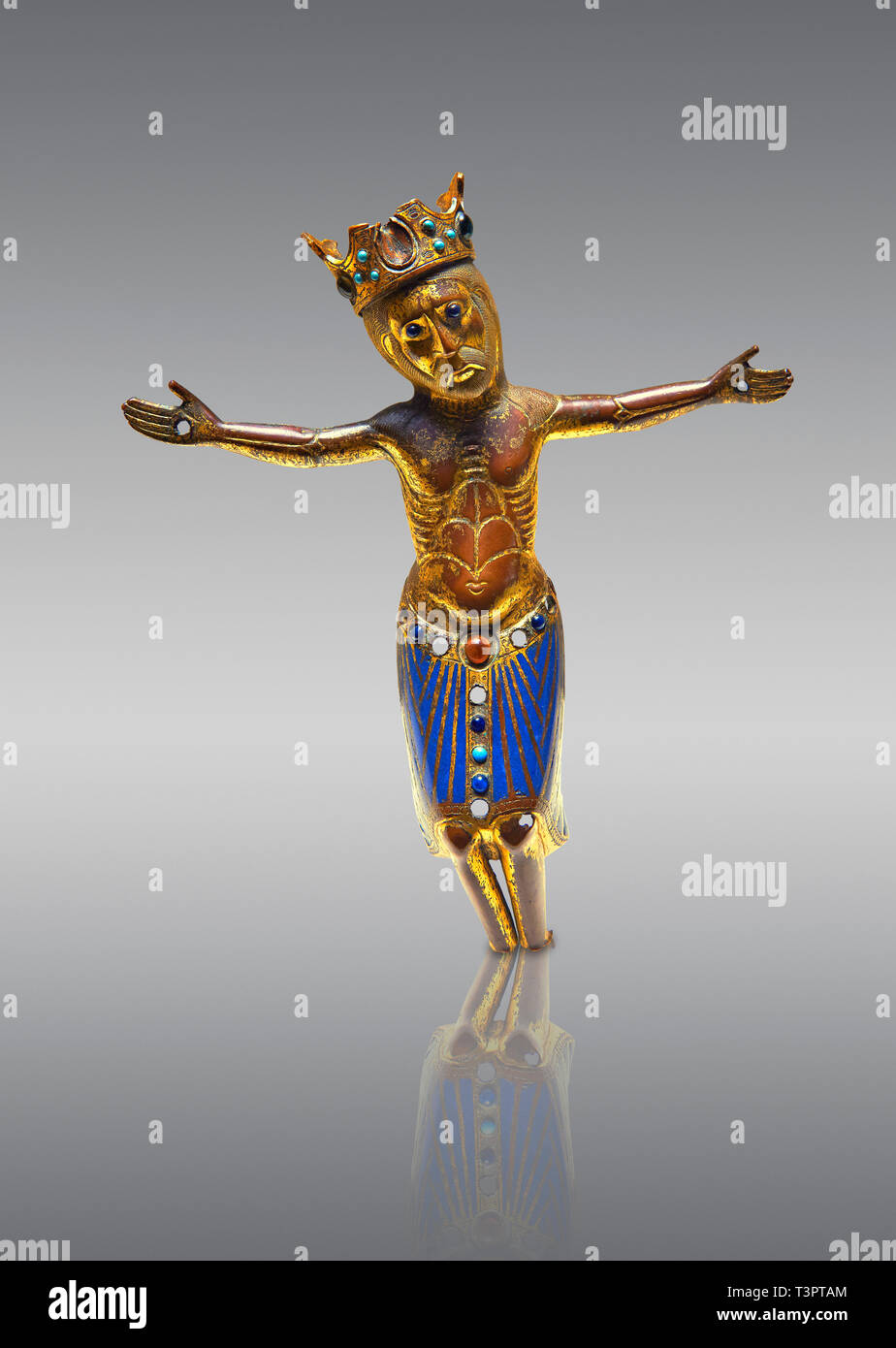 Limoges figure of Christ from a Gothic Crucifix, circa 12001220