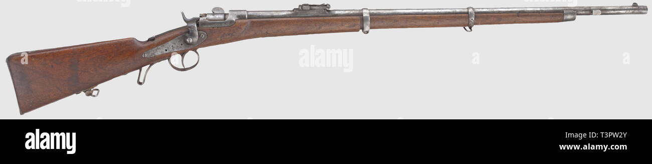 SERVICE WEAPONS, AUSTRIA, infantry and light infantry rifle M 1867/77, system Werndl, calibre 11 mm, without number, Additional-Rights-Clearance-Info-Not-Available Stock Photo