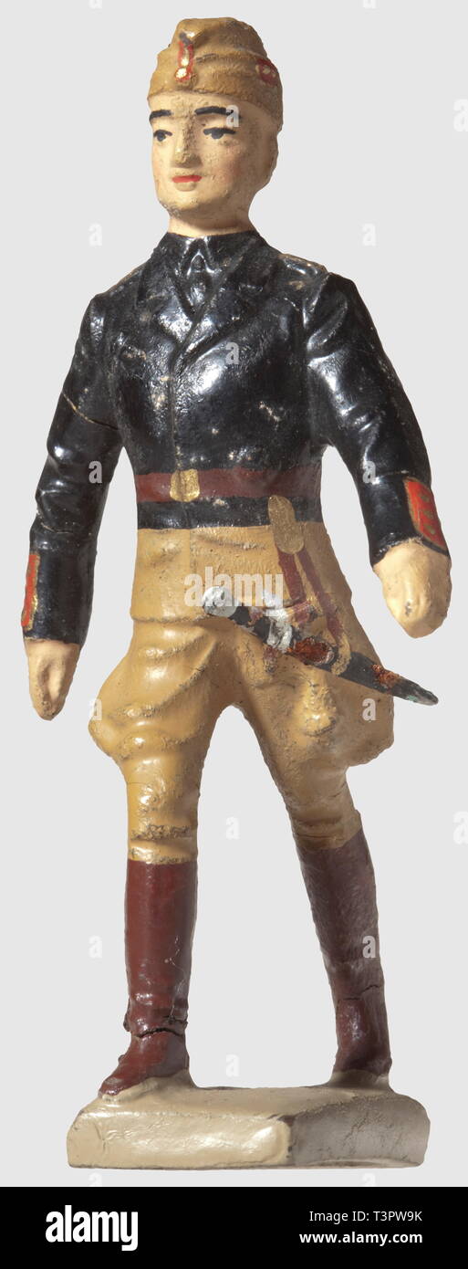 TOYS, Italian fascist, Africa, officer, Lineol, 1930s, Editorial-Use-Only Stock Photo
