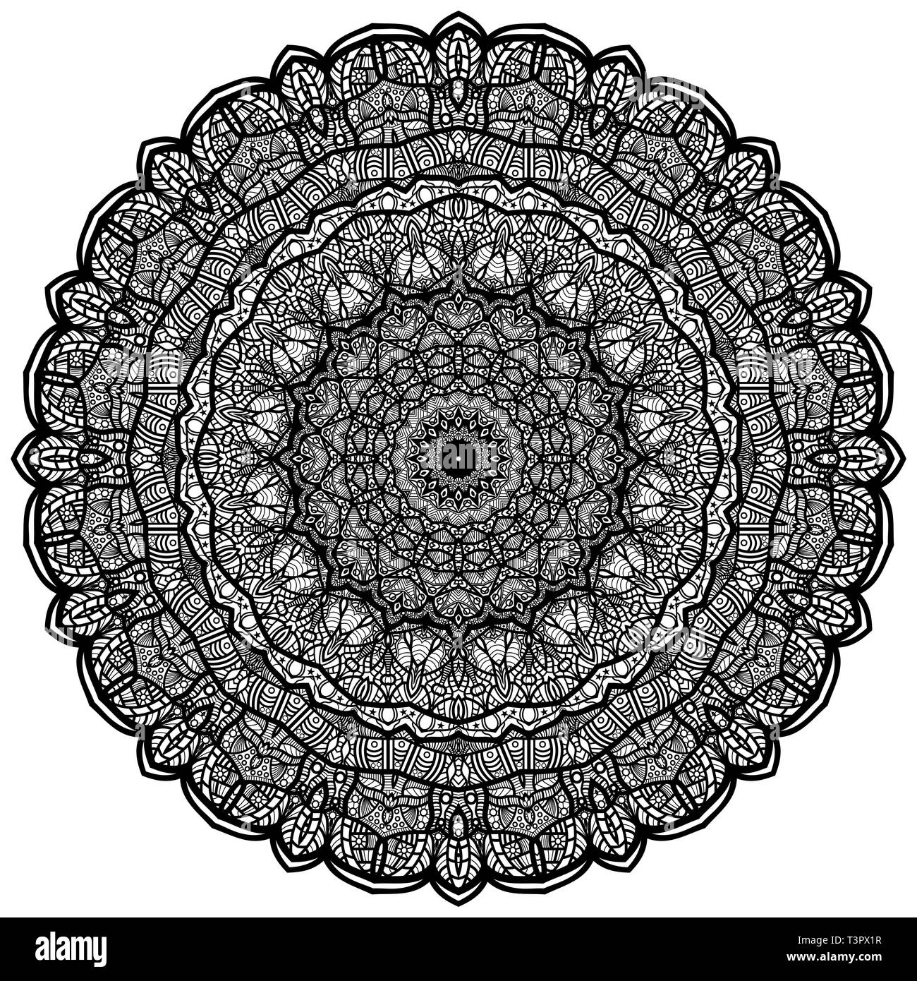 Mandalas for coloring book. Decorative round ornaments. Unusual Stock ...