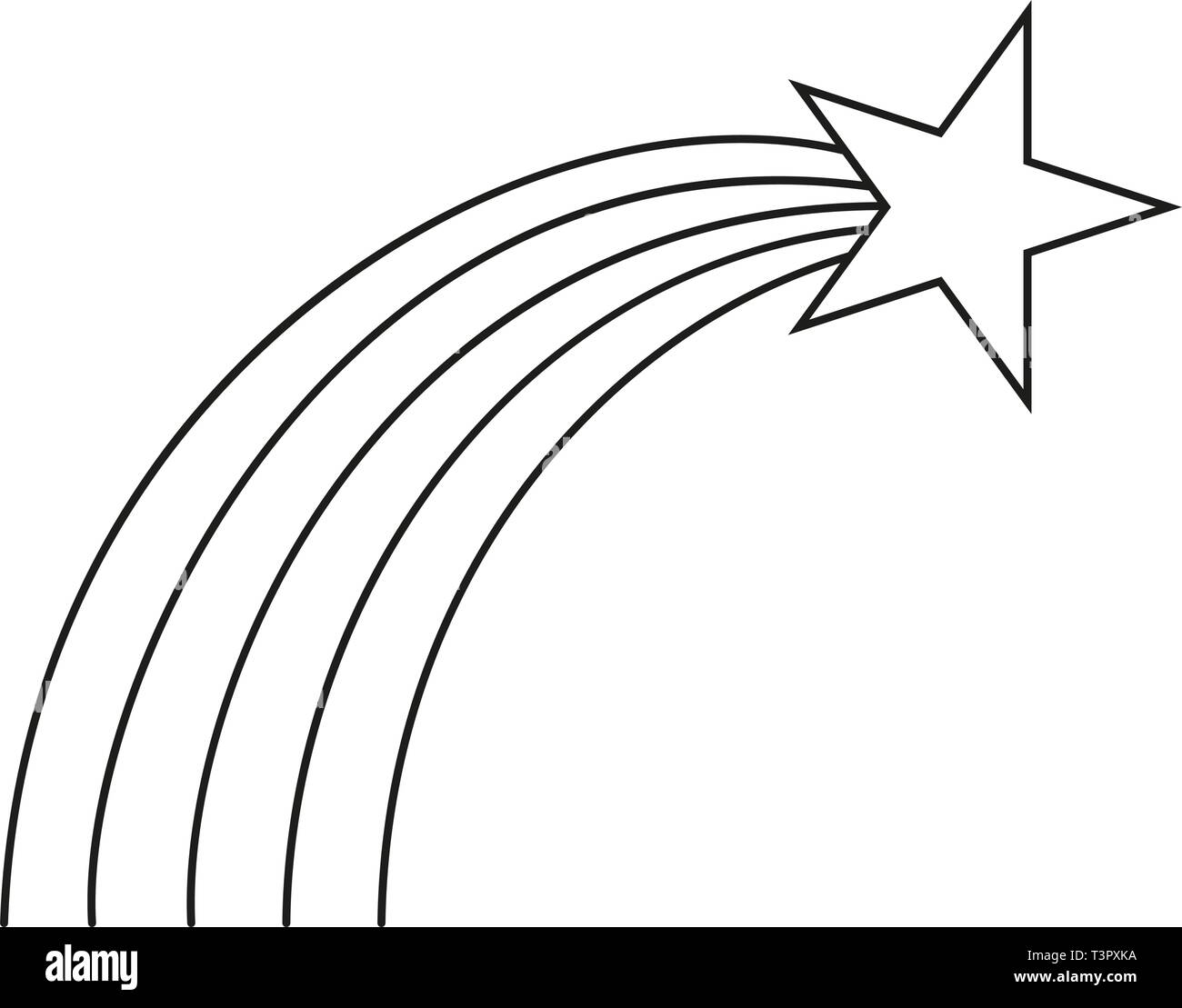 shooting star clip art black and white