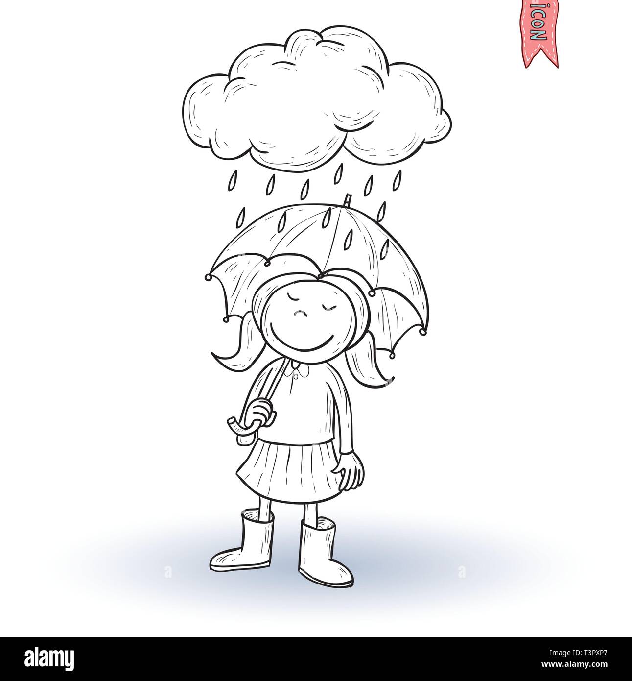 dressed for weather rain, vector illustration Stock Vector Image & Art ...