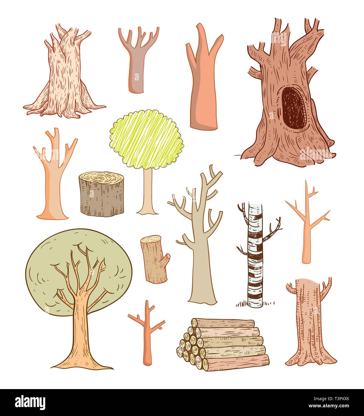 trees set, vector illustration Stock Vector Image & Art - Alamy