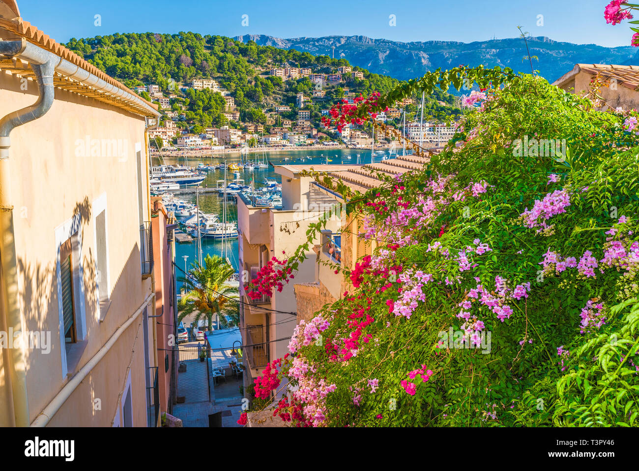 Panoramic view of Porte de Soller, Palma Mallorca, Spain Stock Photo
