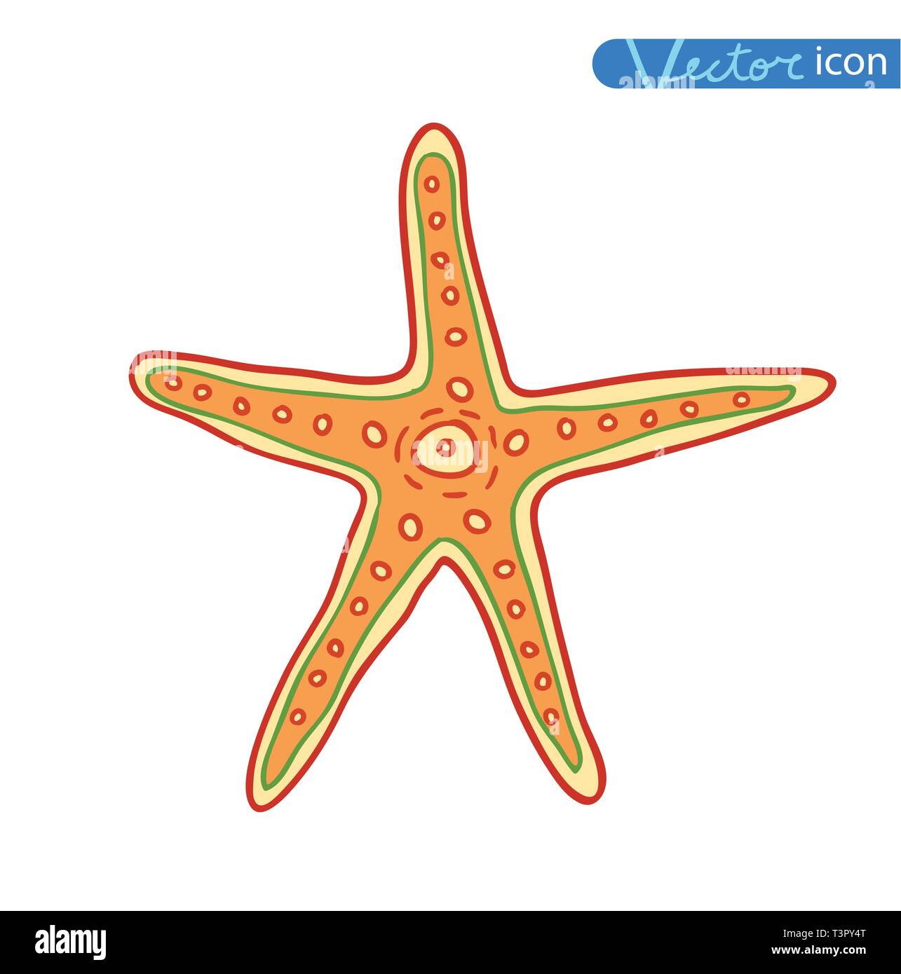 Starfishes set .hand drawn Vector Illustration Stock Vector Image & Art ...