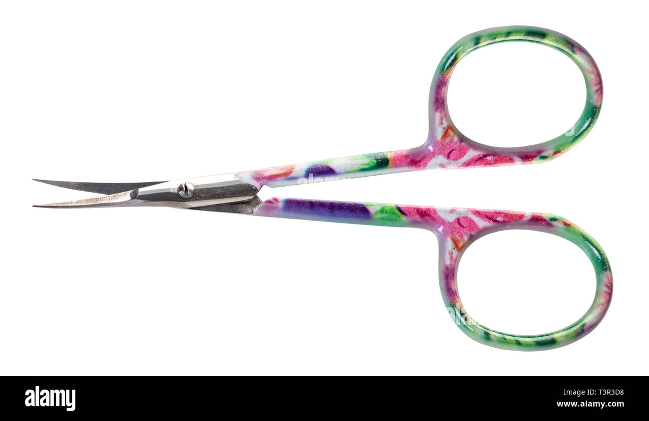 new nail scissors on white isolated background Stock Photo