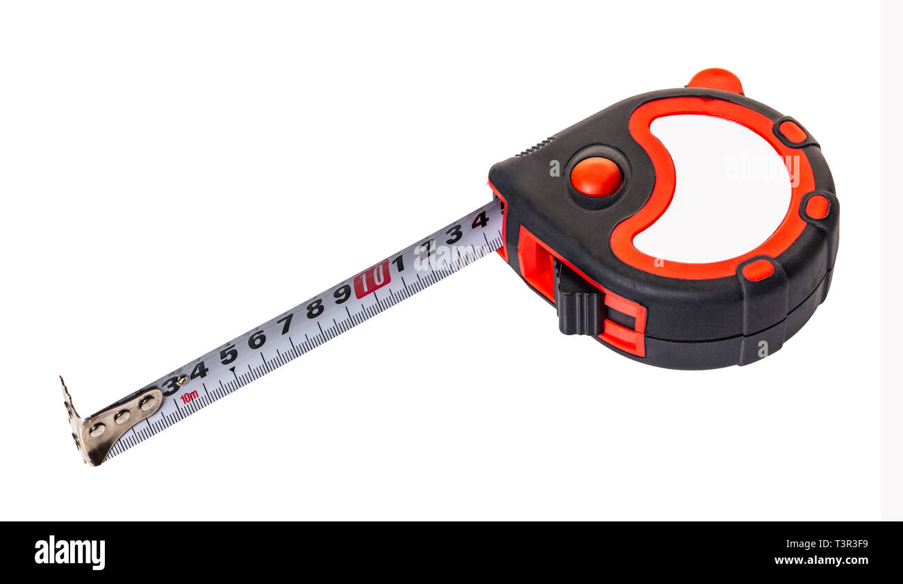 Rolled up red tape measure hi-res stock photography and images - Alamy