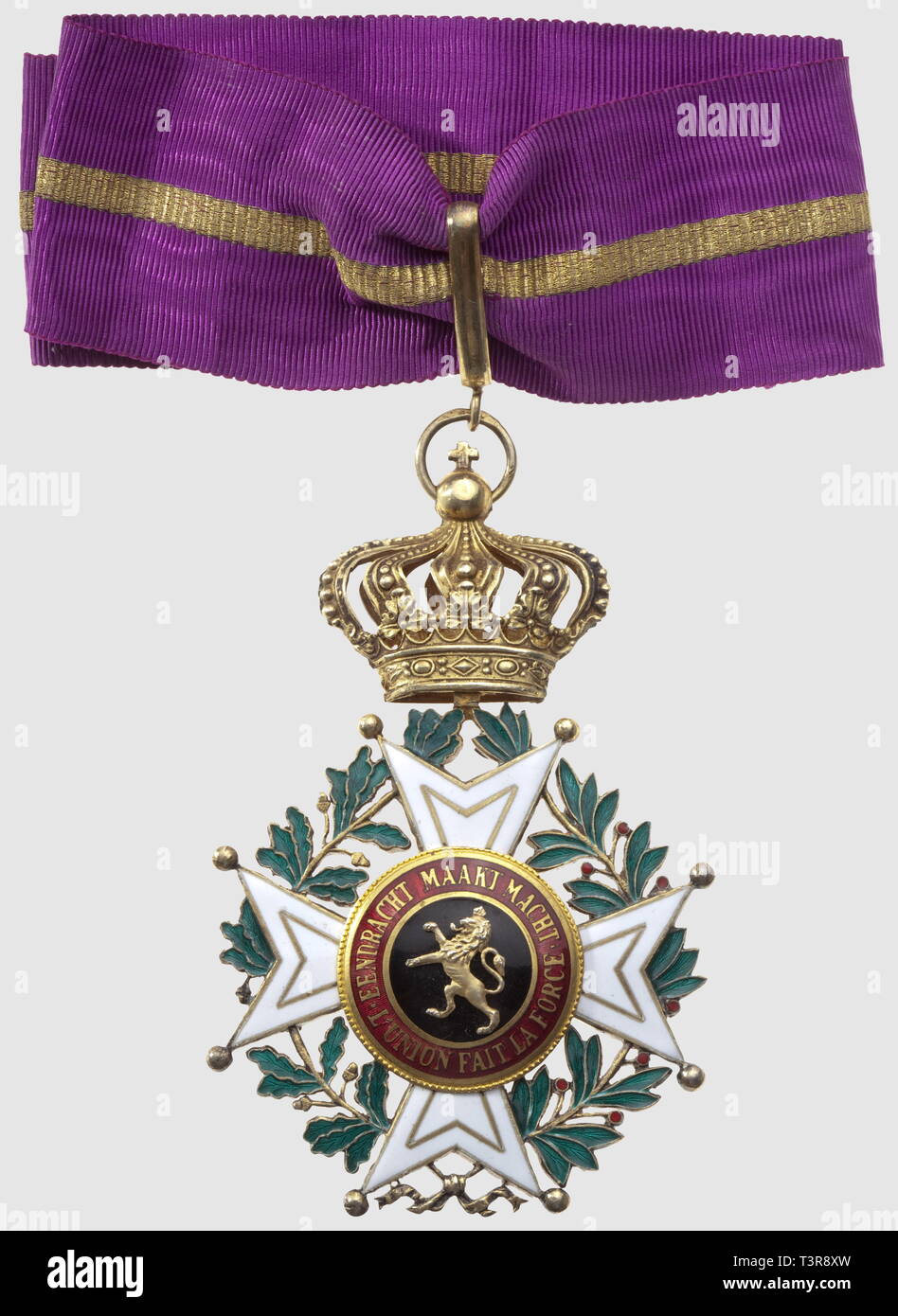 Ordre de Leopold, 3eme modèle Bilingue (1951). Commandeur à titre civil