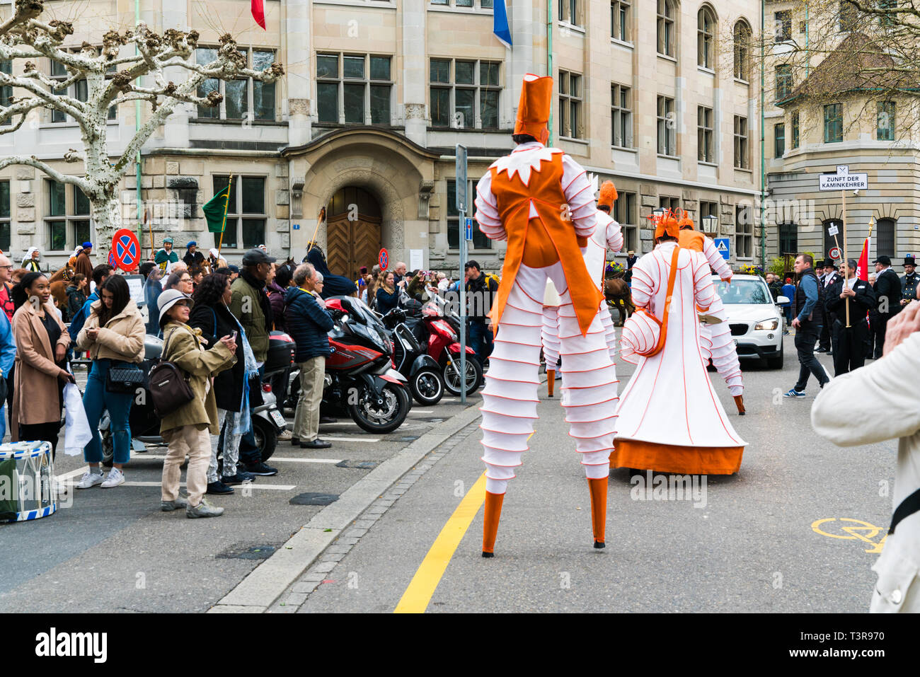 Zurich, ZH / Switzerland - April 8, 2019: the traditional spring ...