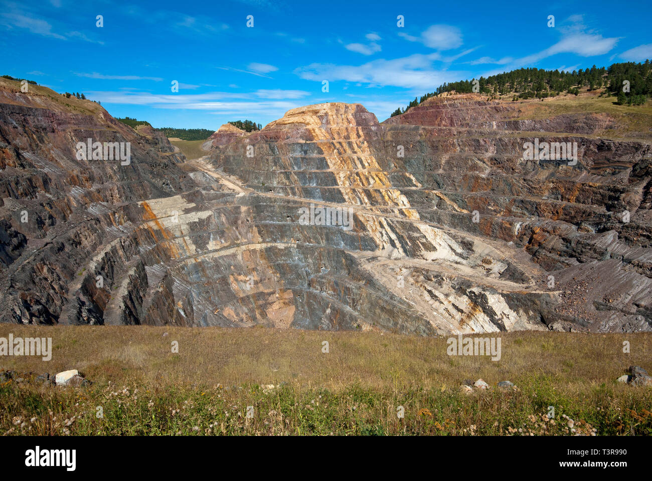 View of the Homestake Gold Mine (closed in 2002) in Lead, County Lawrence, South Dakota, USA Stock Photo