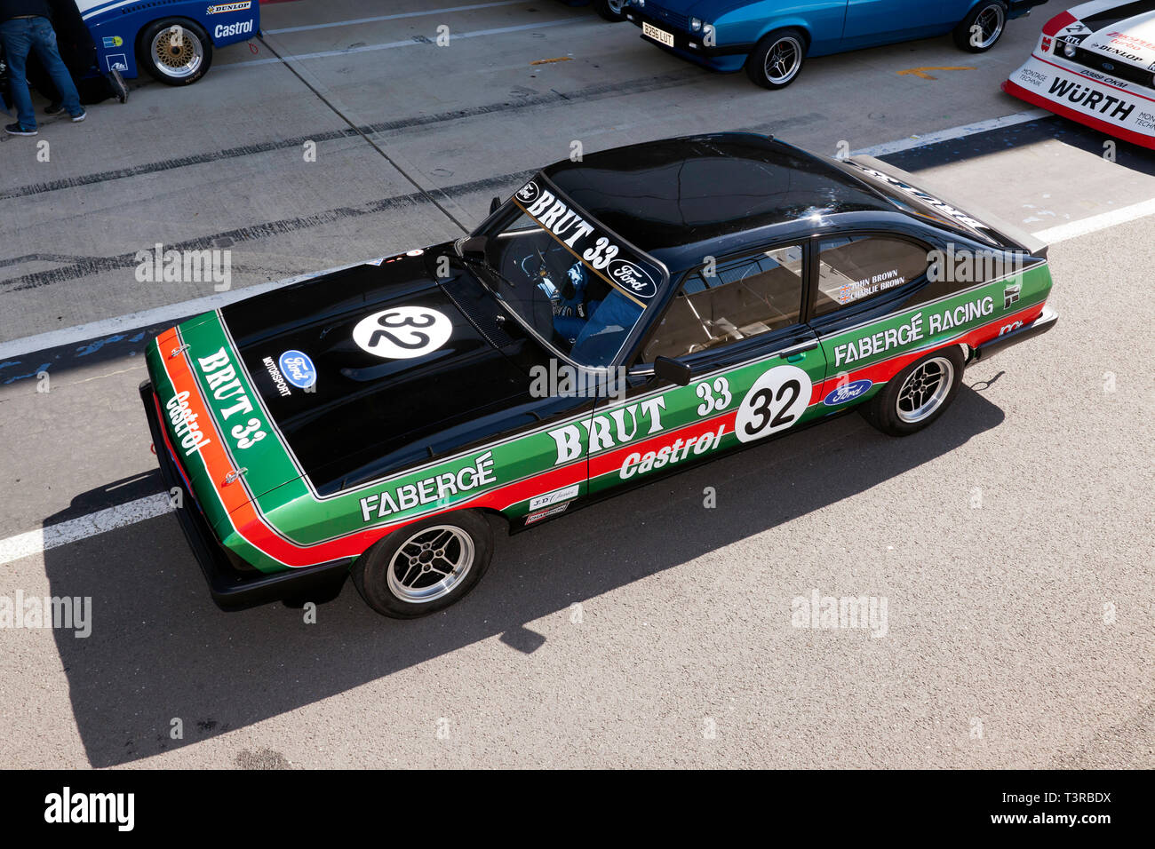 Aerial view of a 1980 3L Ford Capri Race Car, owned by John and Charles ...