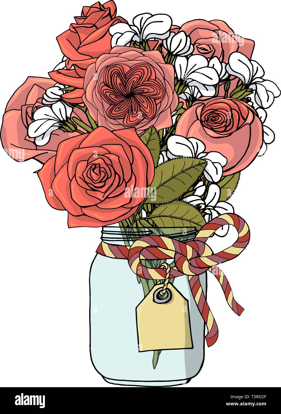 Hand Drawn Doodle Art Flower Bouquet Stock Vector (Royalty Free) 426890731