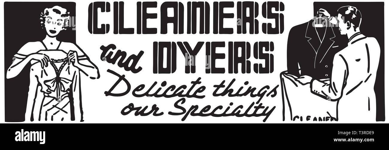 Cleaners And Dyers Stock Photo Alamy