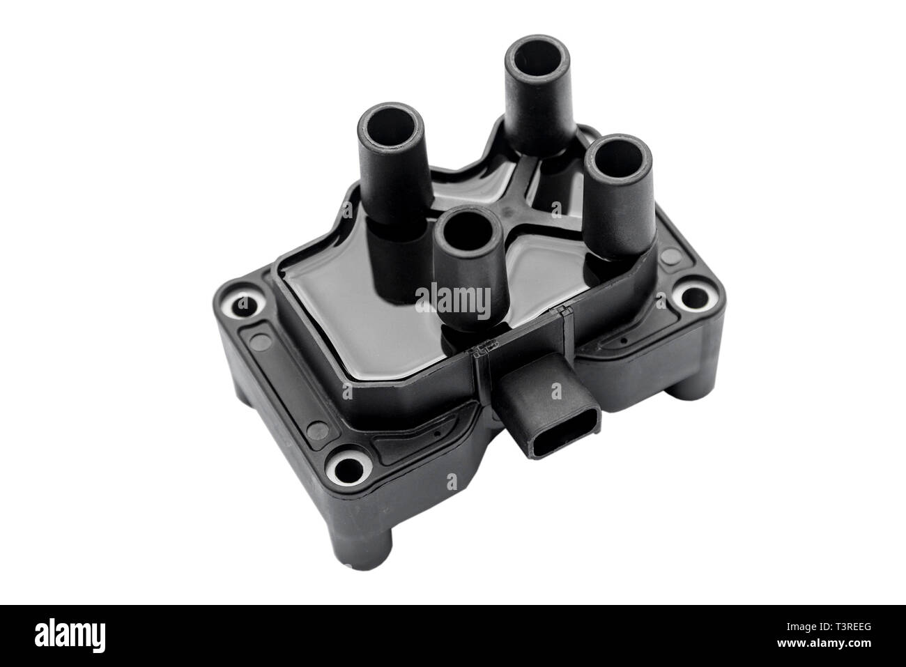 car ignition coil on white background Stock Photo Alamy