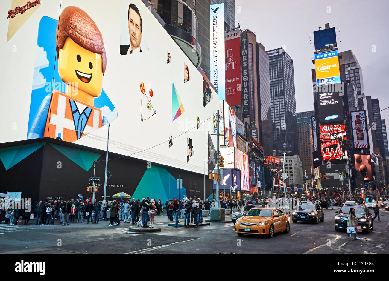 Times Square’s Biggest and Most Expensive Digital Billboard Stock Photo